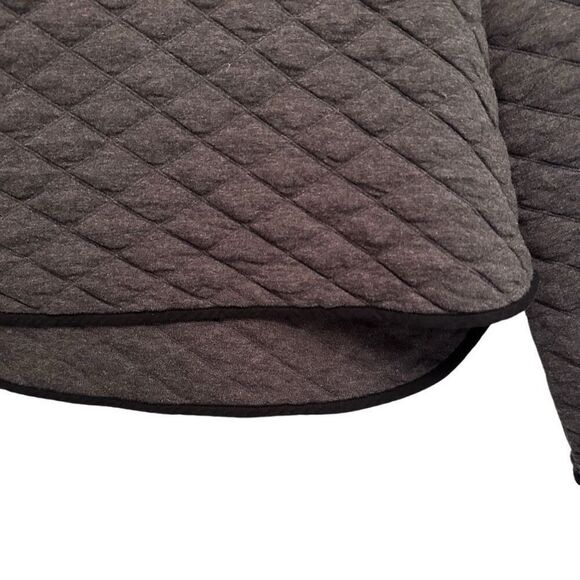 J. Crew Grey Quilted Sweatshirt Top- Size S - Picture 3 of 7